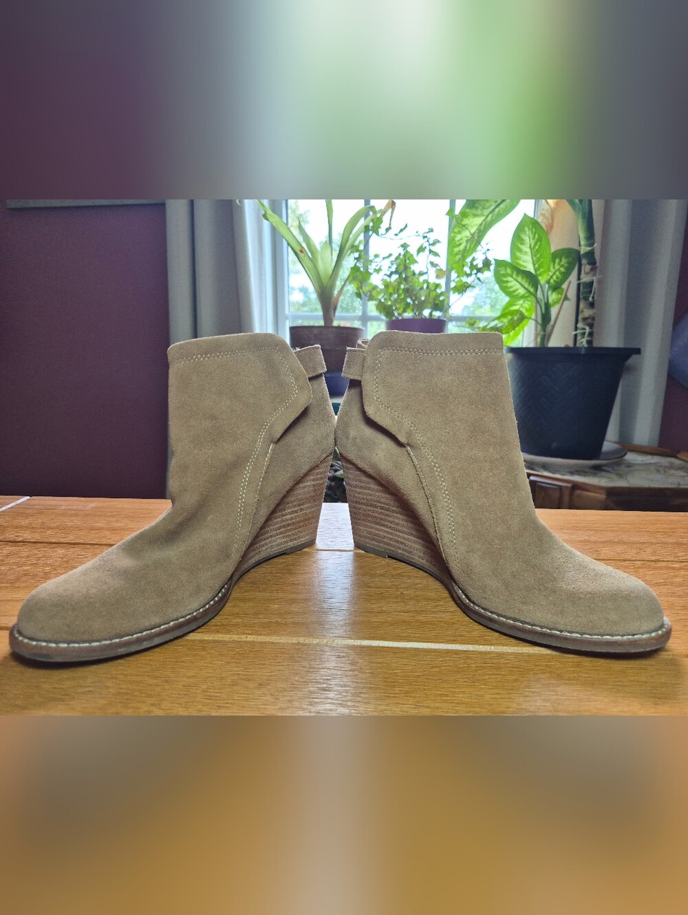 Lucky Brand "Yasmine" Wedge Booties - Womens Size 8 - Picture 5 of 6